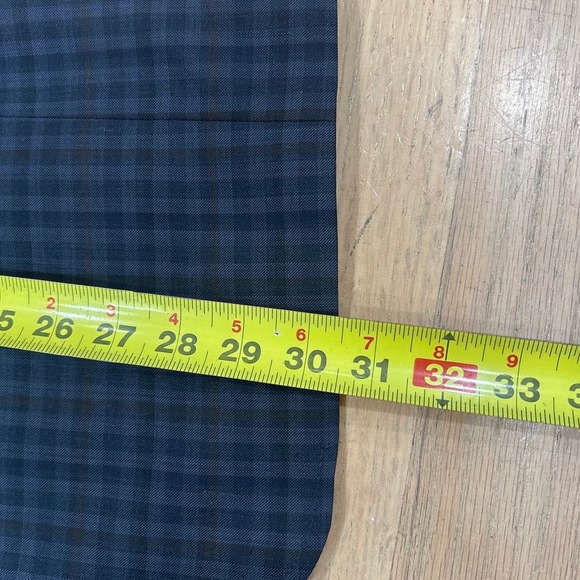 Men's Ted Baker Endurance 100% Wool Plaid Blazer‎ Sport Coat Navy 42R READ - Picture 4 of 13